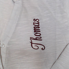 BLOOPER CLOTHING: Monogrammed Henley