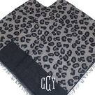 BLOOPER CLOTHING: Monogrammed Leopard Poncho
