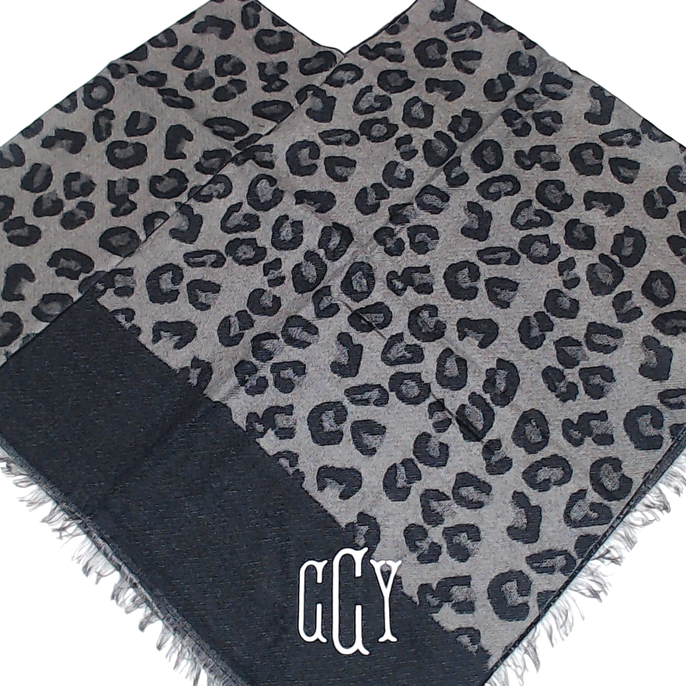 BLOOPER CLOTHING: Monogrammed Leopard Poncho