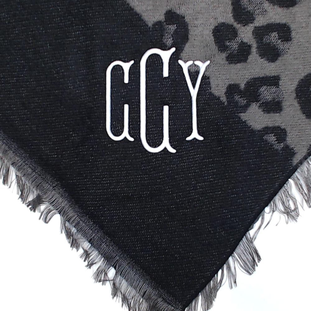 BLOOPER CLOTHING: Monogrammed Leopard Poncho