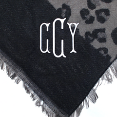 BLOOPER CLOTHING: Monogrammed Leopard Poncho