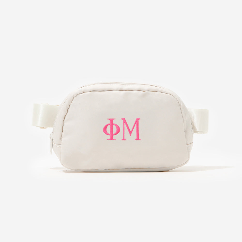 Phi Mu Belt Bag in Champagne