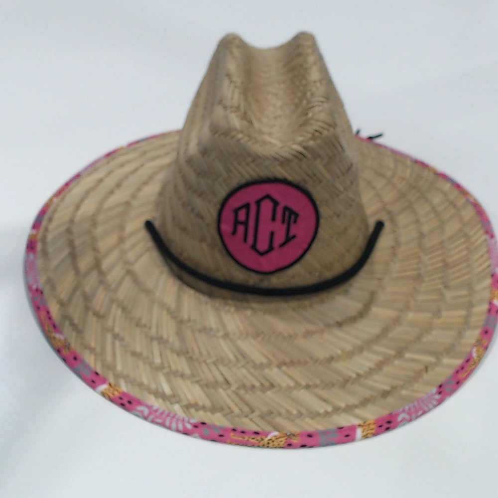 BLOOPER ACCESSORY: Monogrammed Straw Hat