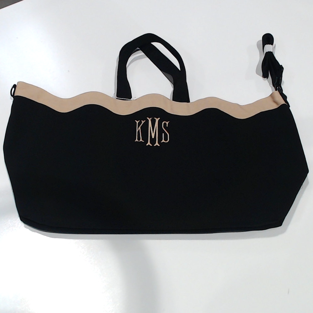BLOOPER BAG: Monogrammed Wavy Top Weekender