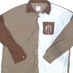 BLOOPER CLOTHING: Monogrammed Oversized Button Down Tunic