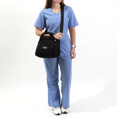 nurse scrubs with monogrammed lunch bag