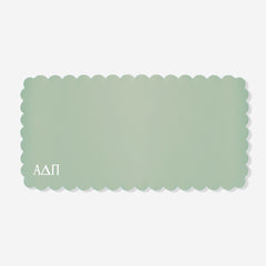Alpha Delta Pi Desk Mat in Light Mint | Faux Leather Sorority Desk Accessory