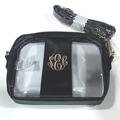 BLOOPER BAG: Monogrammed Clear Stadium Crossbody Bag