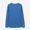 monogrammed long sleeve crewneck shirt in royal blue