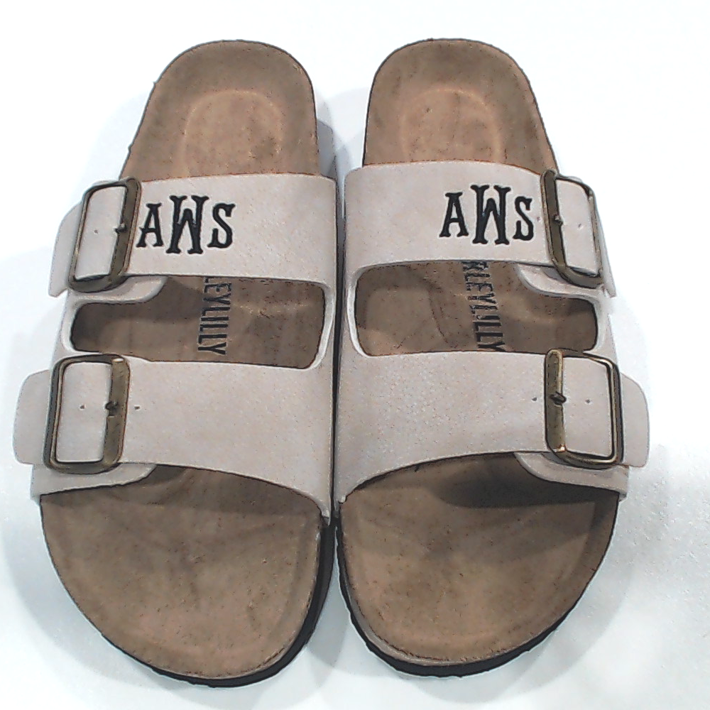 BLOOPER SHOES: Monogrammed Double Strap Sandals