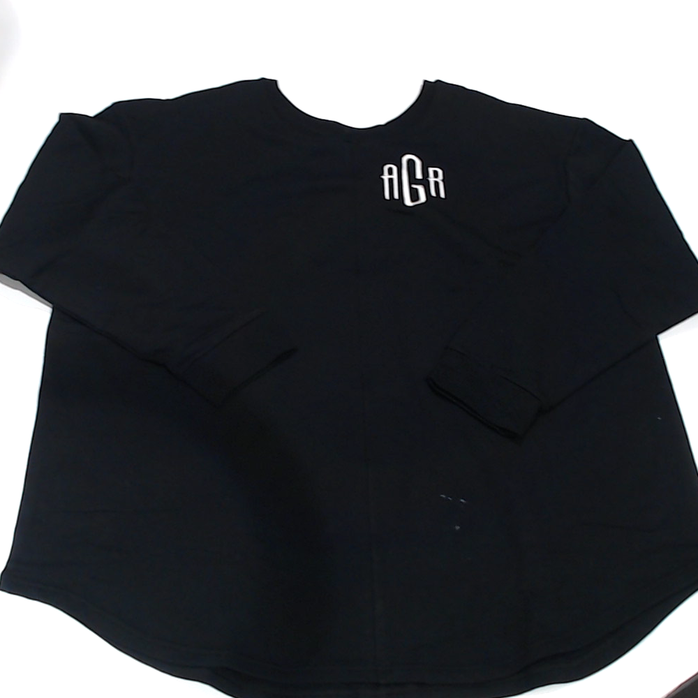 BLOOPER CLOTHING: Monogrammed Open Back Sweatshirt