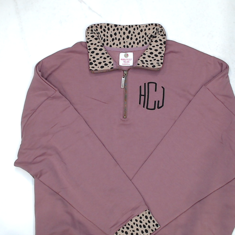 BLOOPER CLOTHING: Monogrammed Quarter Zip Sweatshirt