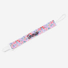 Personalized Paci Clip | Coral Floral
