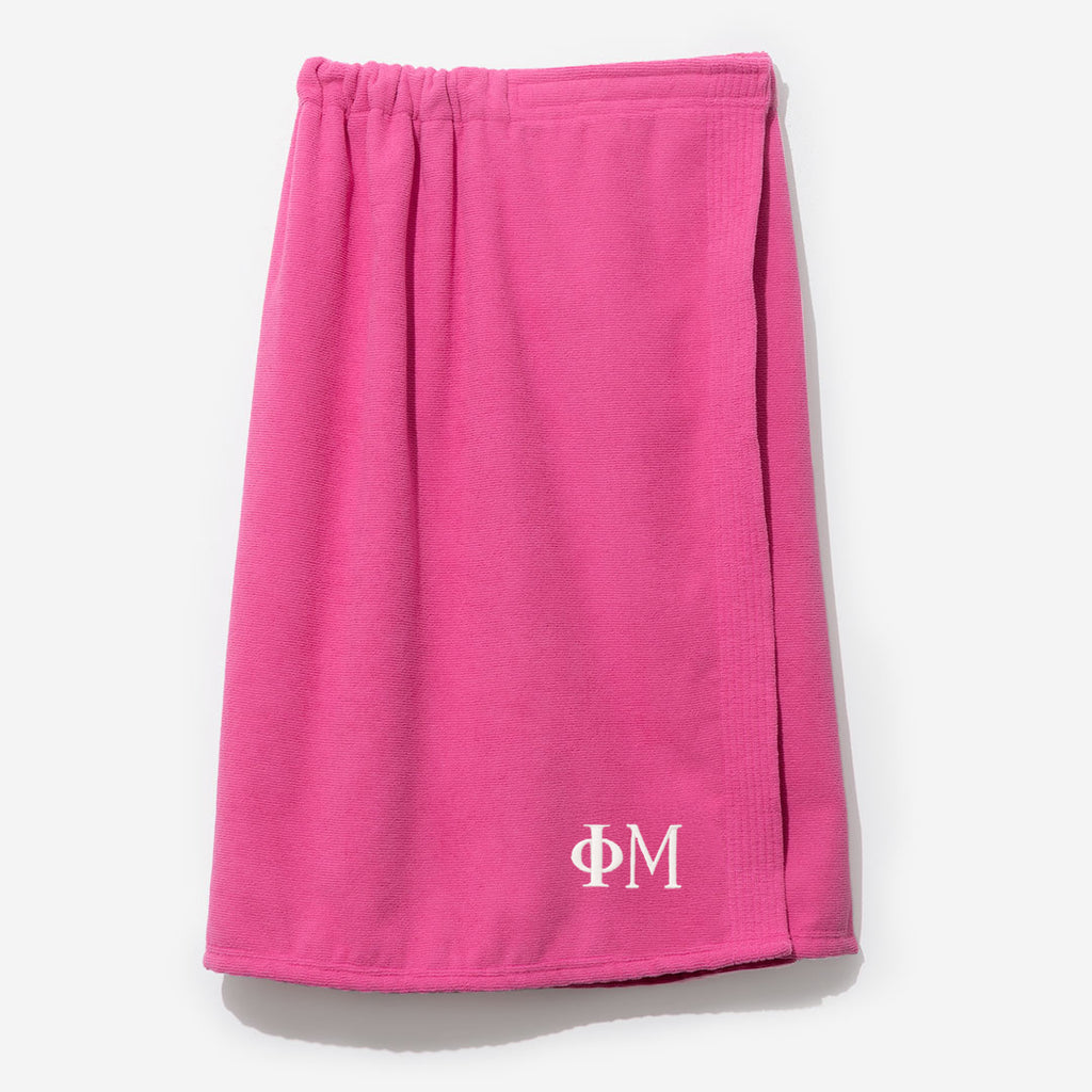 Phi Mu Towel Wrap in Pink