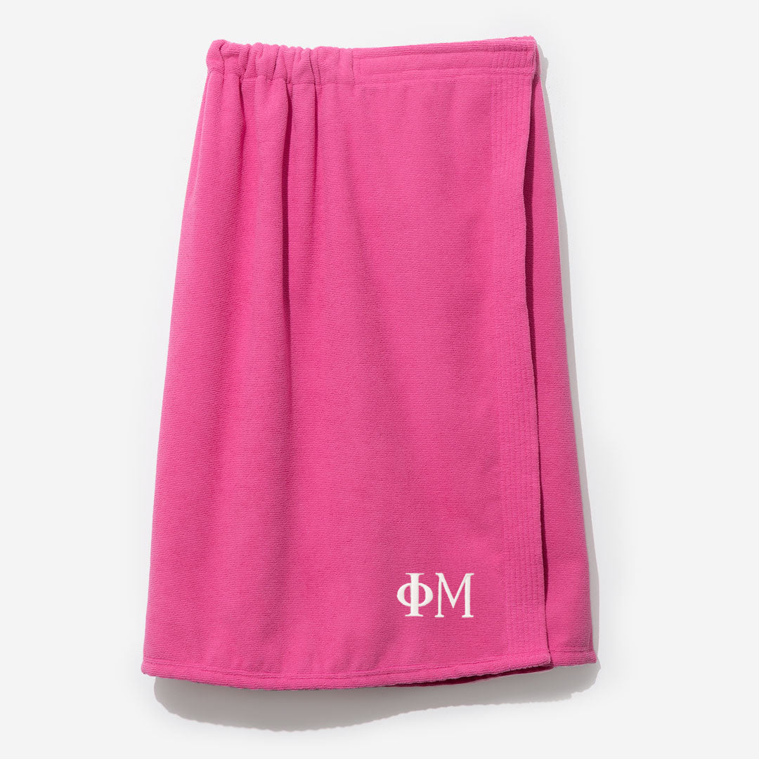 Phi Mu Towel Wrap in Pink