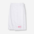 Phi Mu Towel Wrap in White