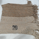 BLOOPER CLOTHING: Monogrammed Striped Chenille Poncho