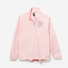 Monogrammed Windbreaker Pullover in Blush
