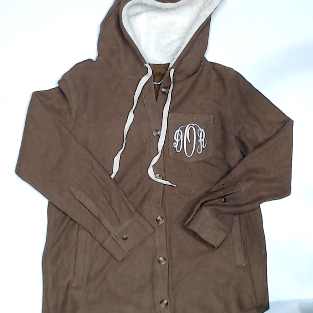 BLOOPER CLOTHING: Monogrammed Hooded Sherpa Shacket