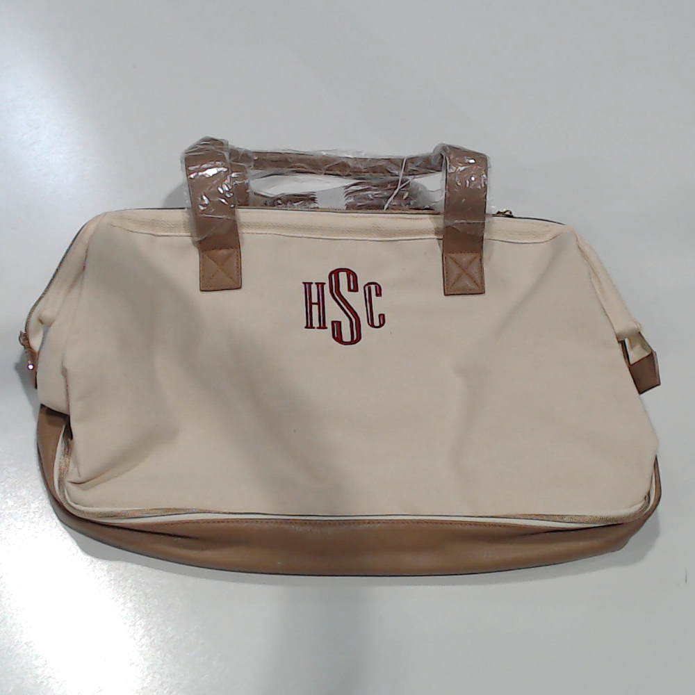 BLOOPER BAG: Monogrammed Canvas Weekender