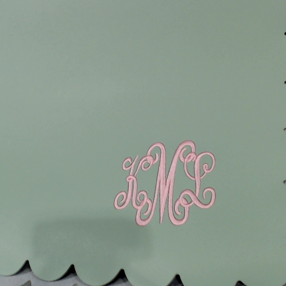BLOOPER ACCESSORY: Monogrammed Desk Mat