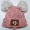 BLOOPER KIDS: Monogrammed Kids Pom Pom Beanie