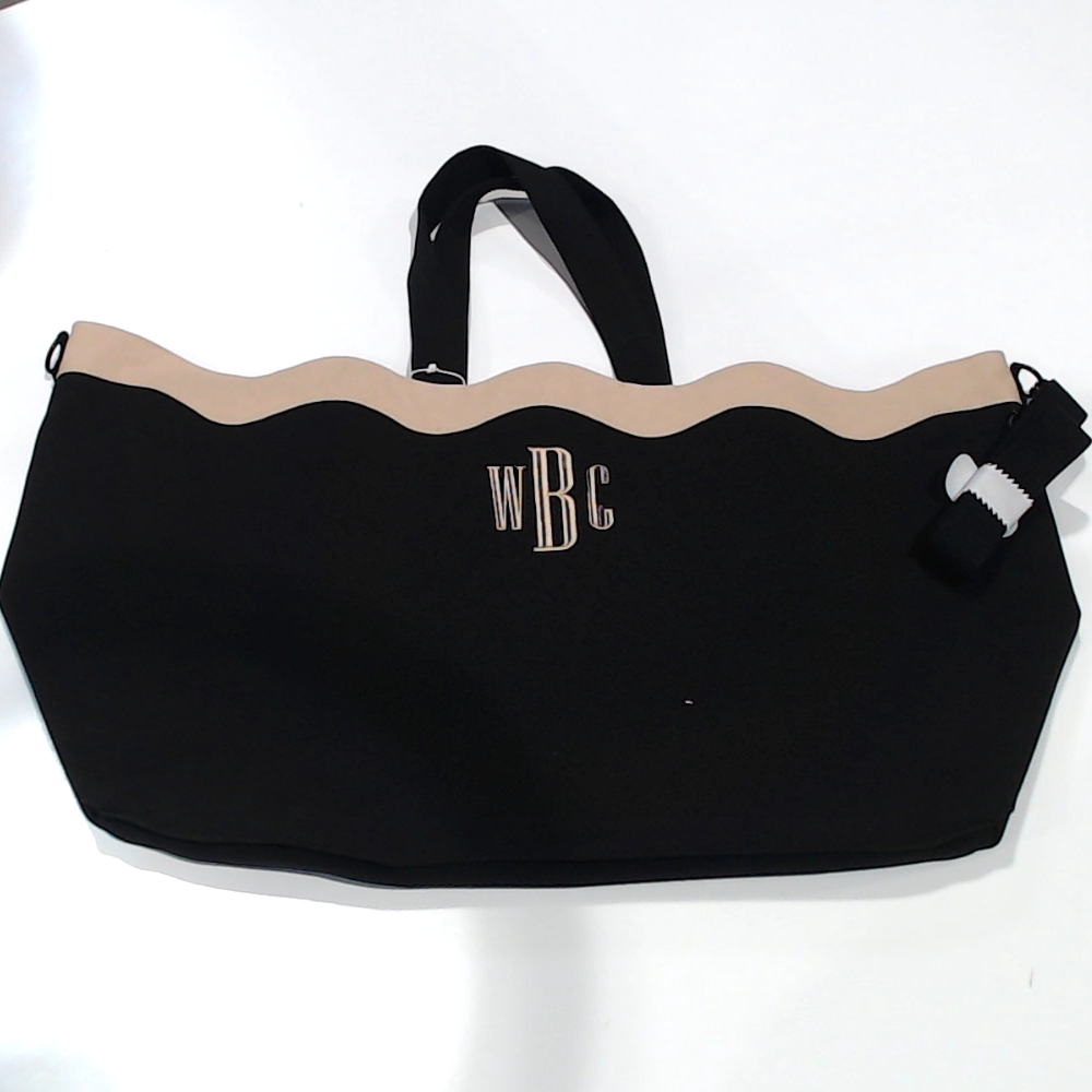 BLOOPER BAG: Monogrammed Wavy Top Weekender