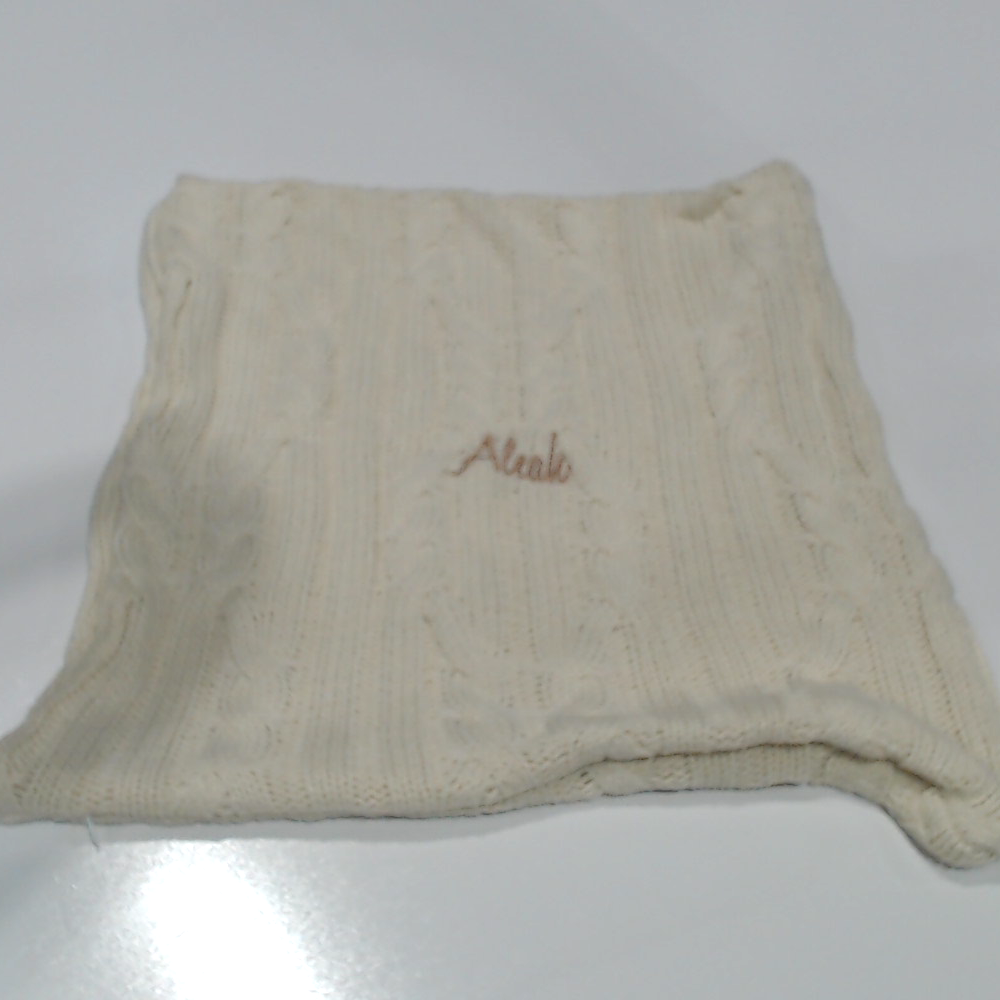 BLOOPER ACCESSORY: Monogrammed Cable Knit Pillow Sham