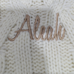 BLOOPER ACCESSORY: Monogrammed Cable Knit Pillow Sham
