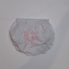 BLOOPER KIDS: Monogrammed White Eyelet Baby Bloomers
