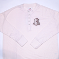 BLOOPER CLOTHING: Monogrammed Waffle Henley Tunic