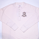 BLOOPER CLOTHING: Monogrammed Waffle Henley Tunic