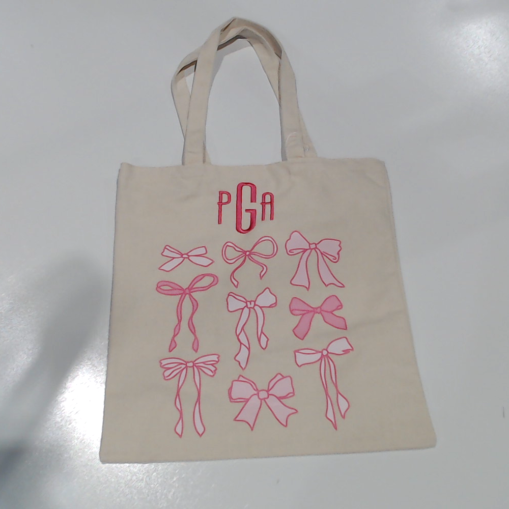BLOOPER BAG: Monogrammed Bow Tote