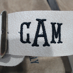 BLOOPER SHOES: Monogrammed Double Strap Sandals