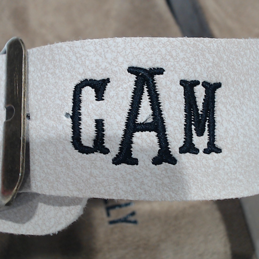BLOOPER SHOES: Monogrammed Double Strap Sandals