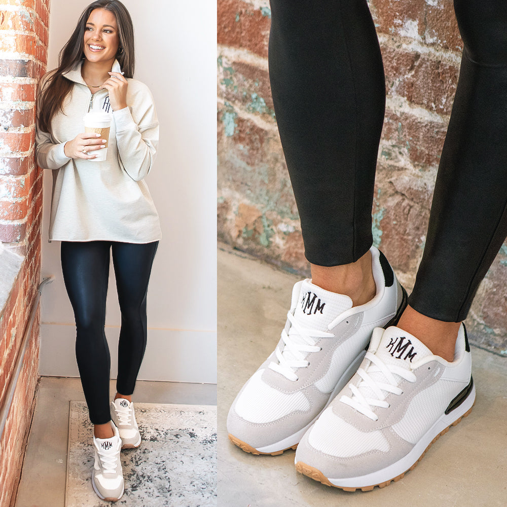 OOTD with Monogrammed Classic Sneakers