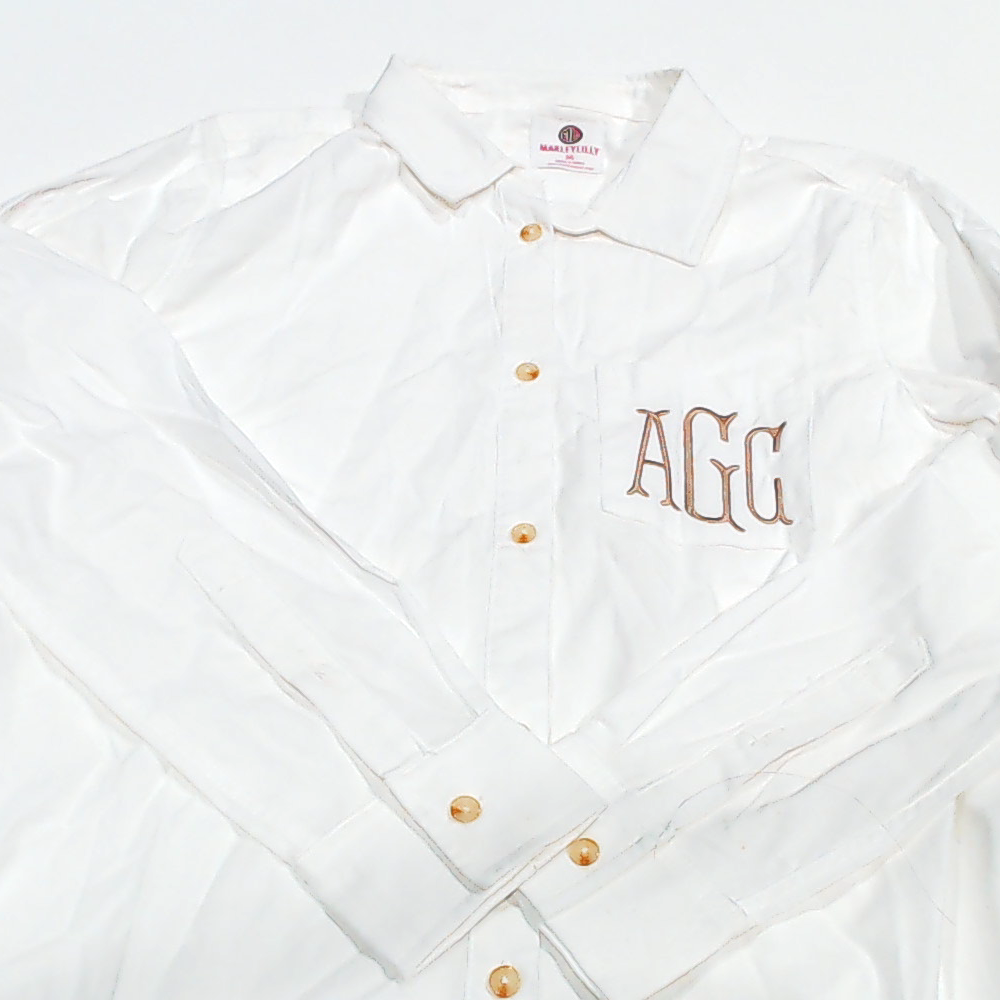 BLOOPER CLOTHING: Monogrammed Button Down Tunic