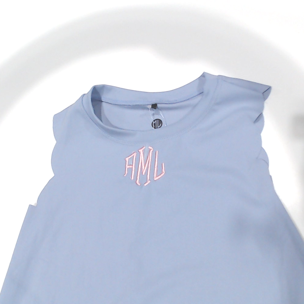 BLOOPER CLOTHING: Monogrammed Girls Scallop Dress