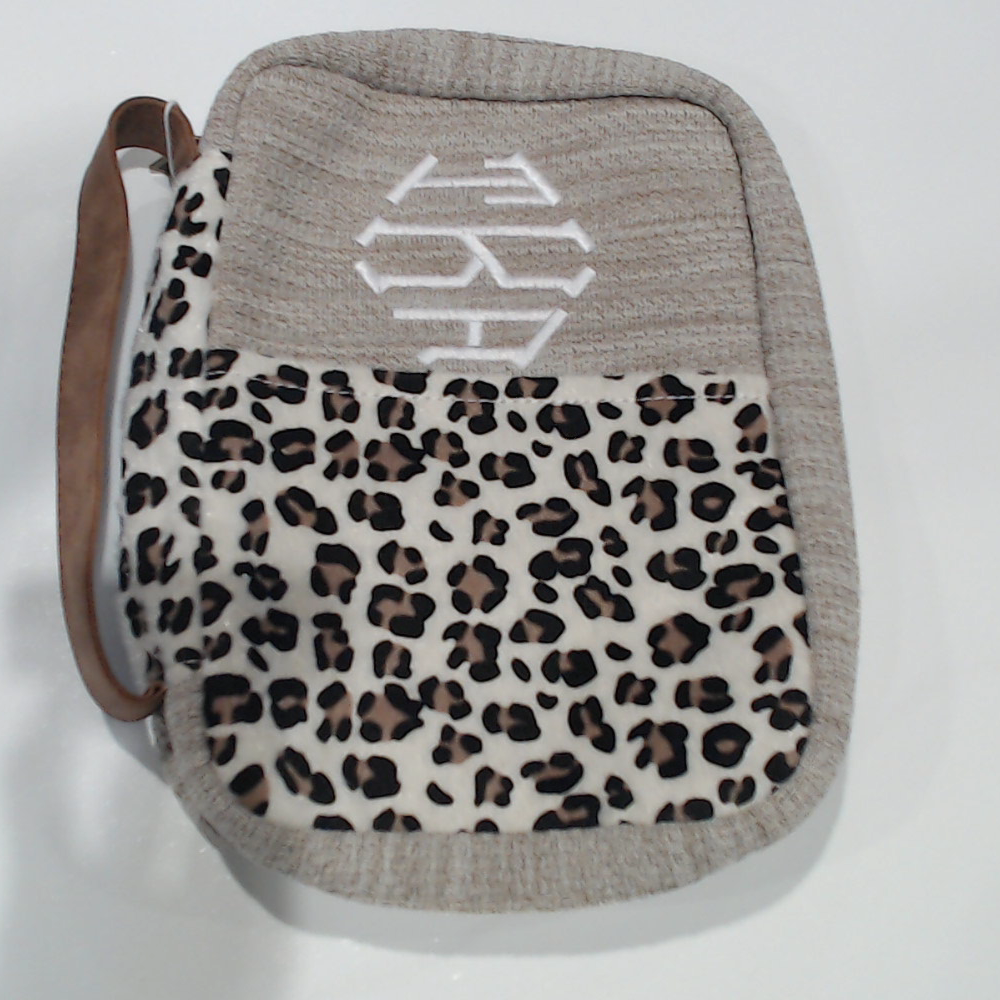 BLOOPER ACCCESSORY: Monogrammed Leopard Bible Carrier