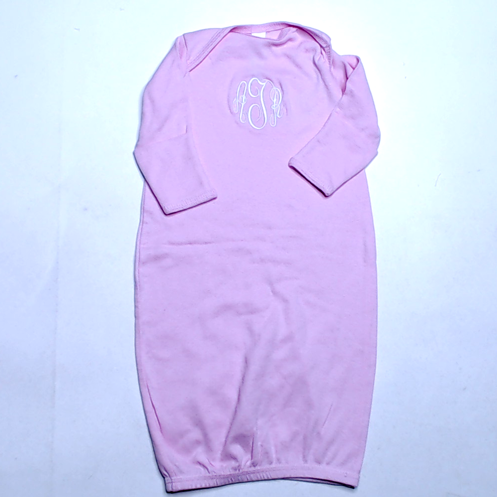 BLOOPER KIDS: Monogrammed Baby Layette Gown