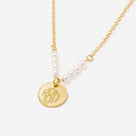 Monogrammed Pearl Necklace | Gold