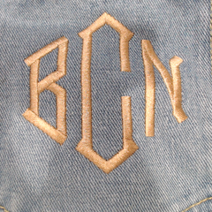 BLOOPER CLOTHING: Monogrammed Denim Shacket