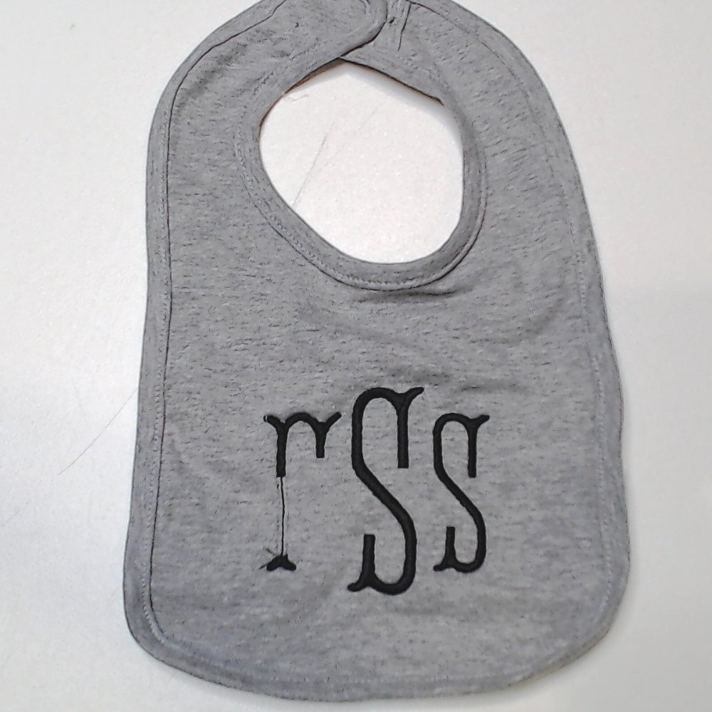 BLOOPER KIDS: Monogrammed Baby Bib