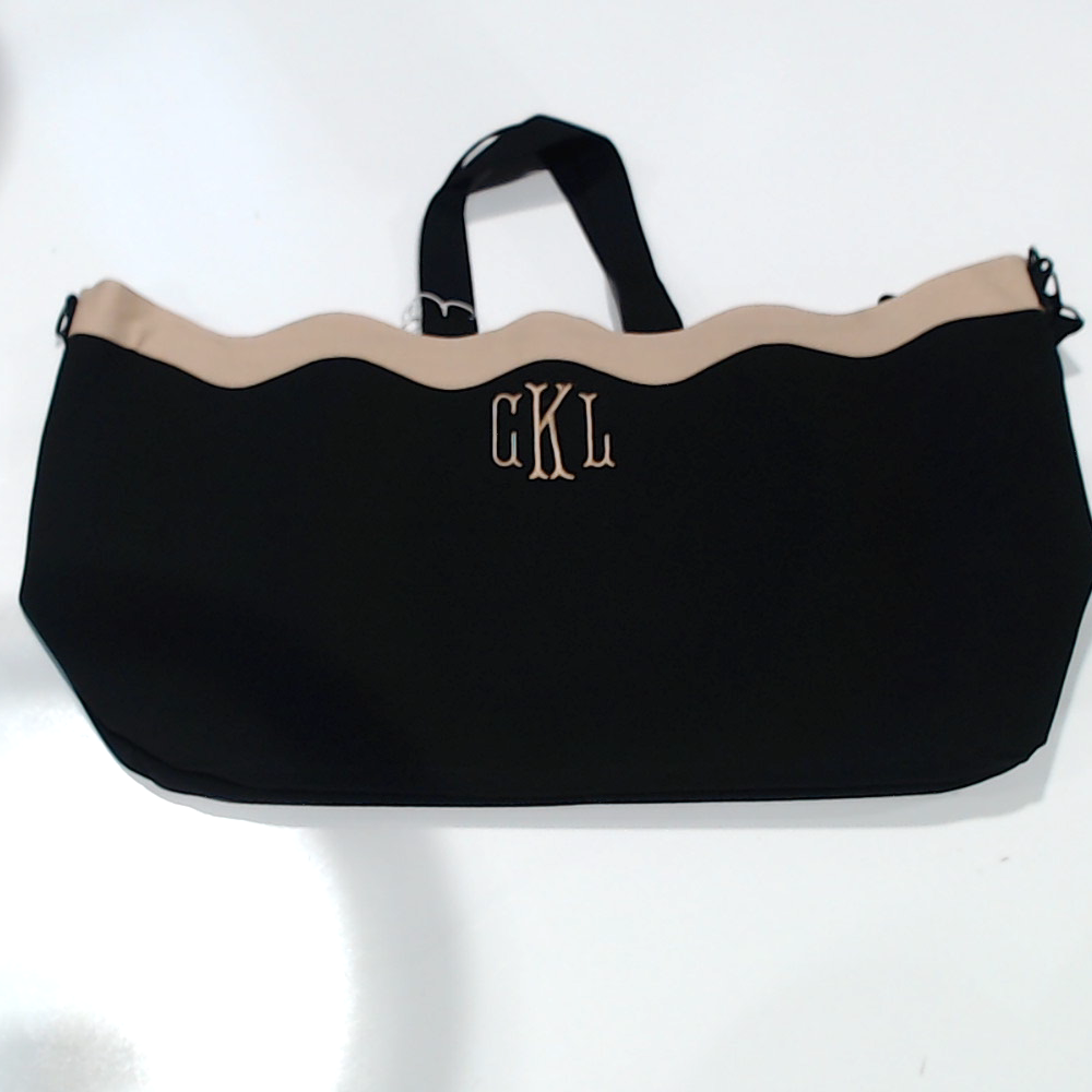 BLOOPER BAG: Monogrammed Wavy Top Weekender