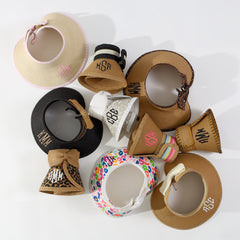 Monogrammed Packable Straw Visor Colorways