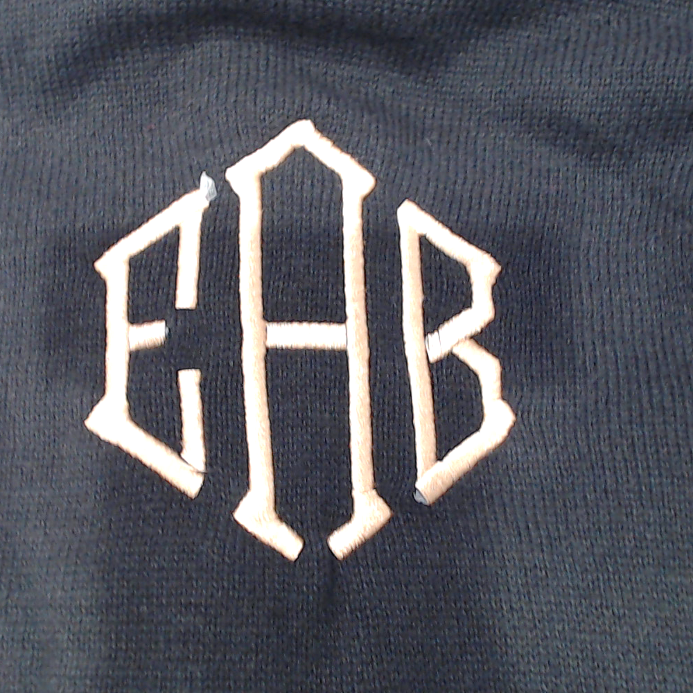 BLOOPER CLOTHING: Monogrammed Knit Sweater Jacket