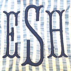 BLOOPER KIDS: Monogrammed Boys Swim Trunks