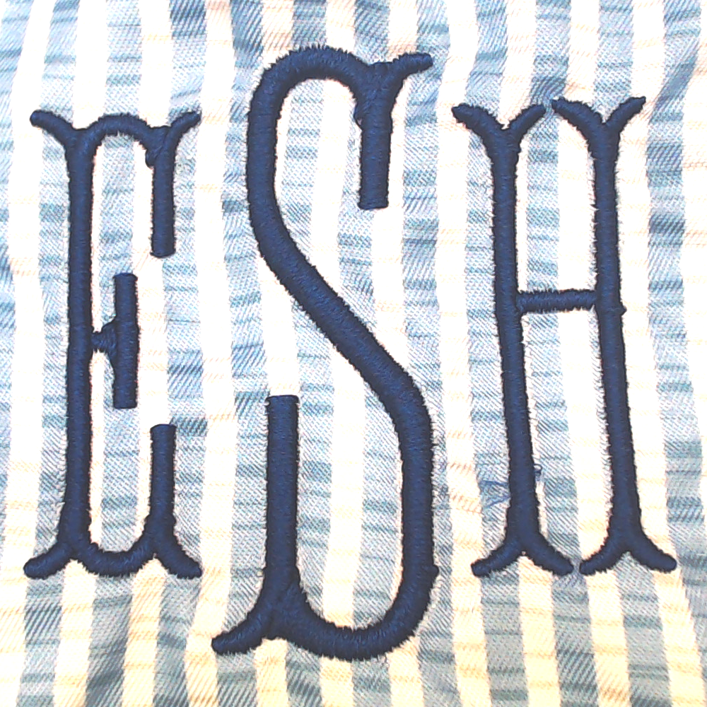 BLOOPER KIDS: Monogrammed Boys Swim Trunks
