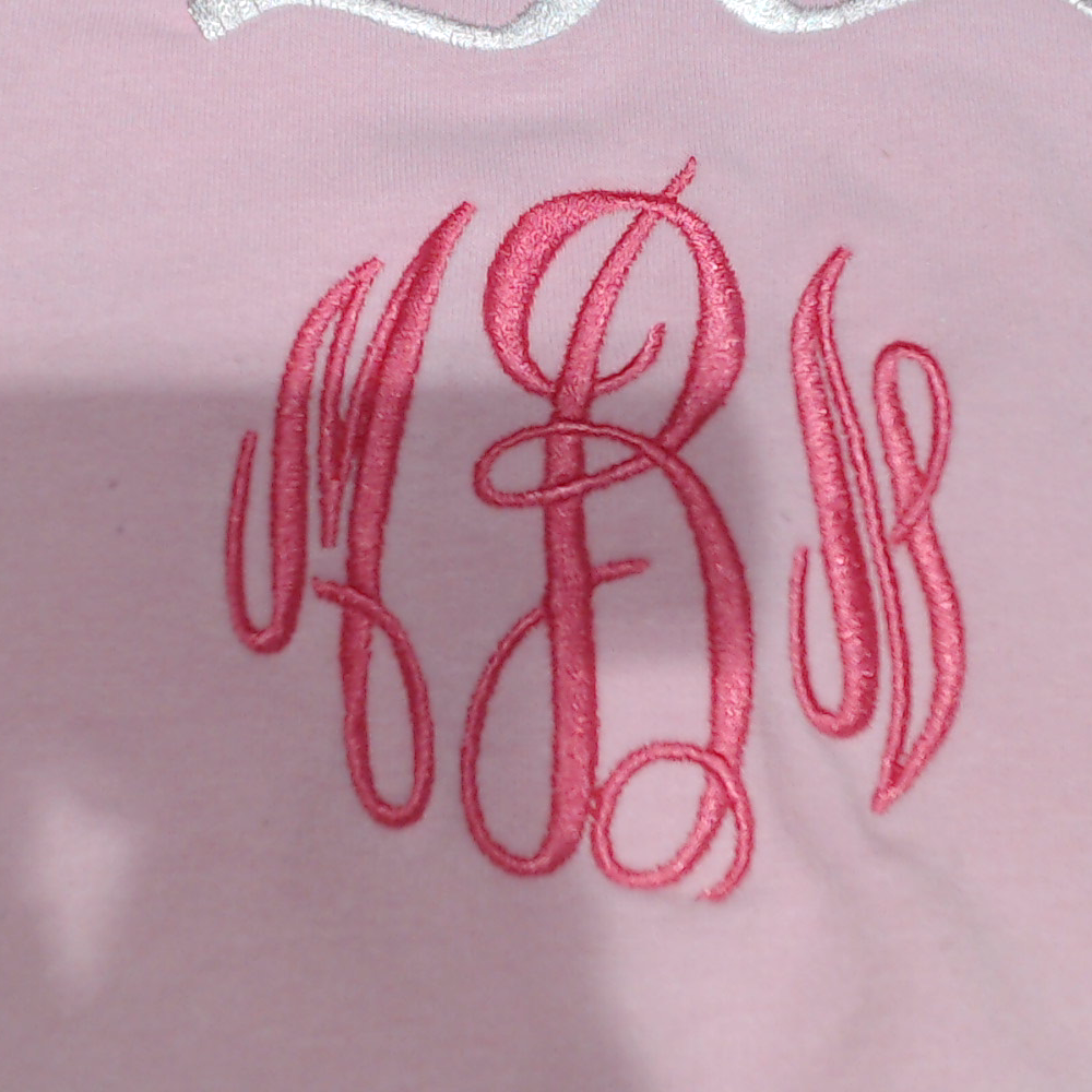 BLOOPER CLOTHING: Monogrammed Embroidered Bow Sweatshirt