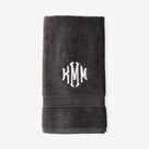 Monogrammed Hand Towel | Charcoal